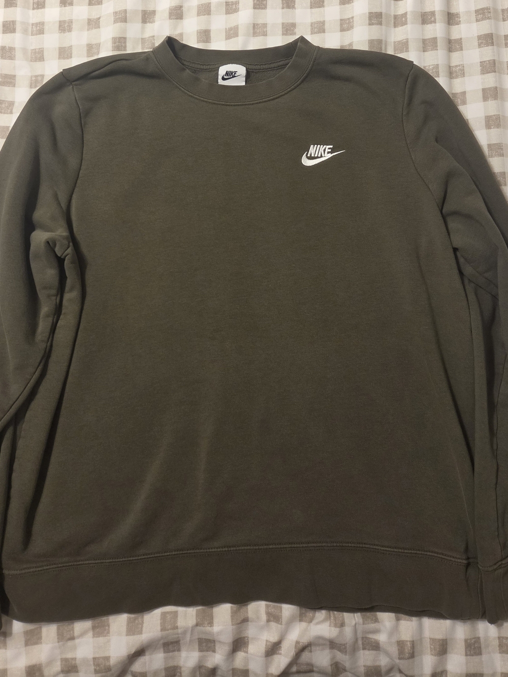 Nike Sportswear Club Fleece Crewneck Sweatshirt Womens Green Large